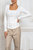 Long Sleeve Corset Top - White