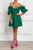 Puff Sleeve Linen Dress - Green