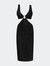 Ring Detail Bodycon Dress - Black