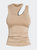 Sleeveless Cut-Out Top - Beige