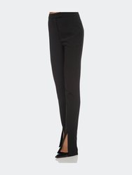 Slit Front Cigarette Pant In Black