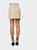 Twill Pleated Asymmetric Mini Skirt