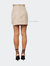 Twill Pleated Asymmetric Mini Skirt