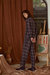 Blueberry Scone Printed Silk Crepe Pajama Set