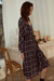 Blueberry Scone Printed Silk Crepe Robe