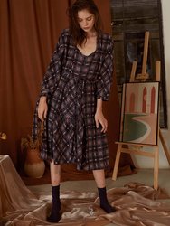 Blueberry Scone Printed Silk Crepe Robe