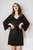 Lace-Trimmed Silk Satin Robe - Black