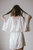 Lace-Trimmed Silk Satin Robe - White