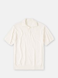 Cotton Mix Polo T-Shirt - Vanilla Cream