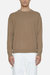 Crew Neck Long Sleeve Knit Sweater - Brown Sugar