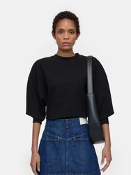 Crewneck Long Sleeve Sweater - Black