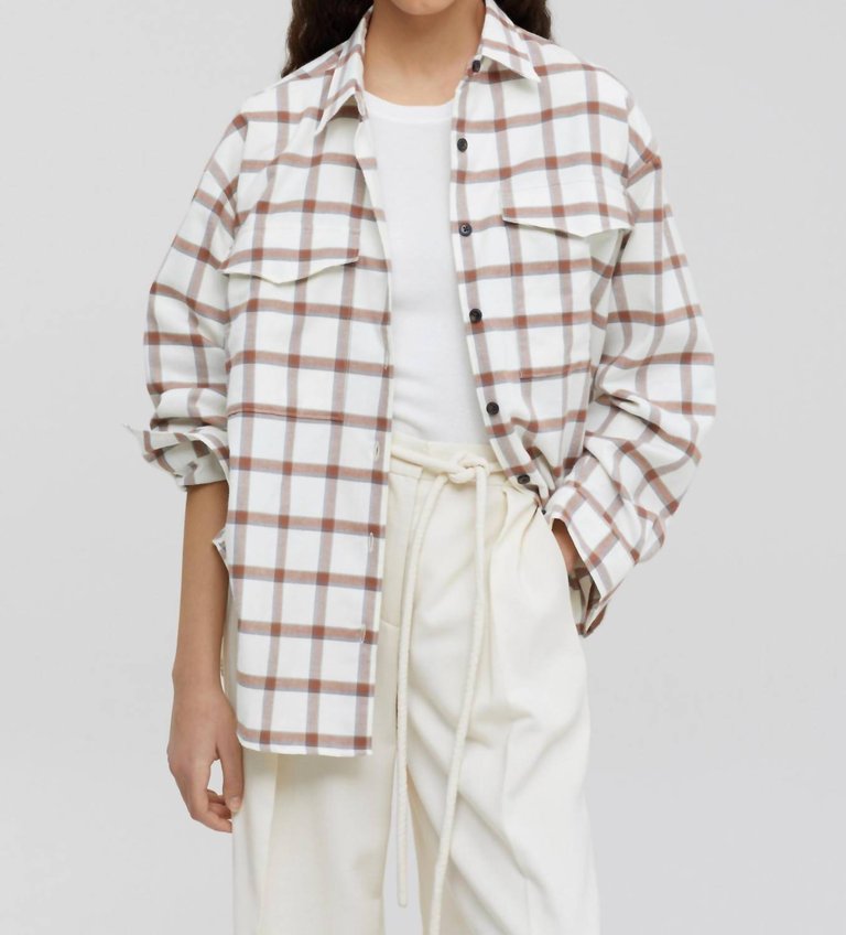 Graphic Check Blouse