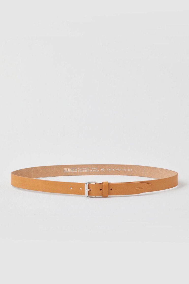 Leather Belt With Metal