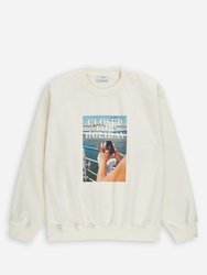 Printed Organic Cotton Crewneck Sweatshirt - Ivory