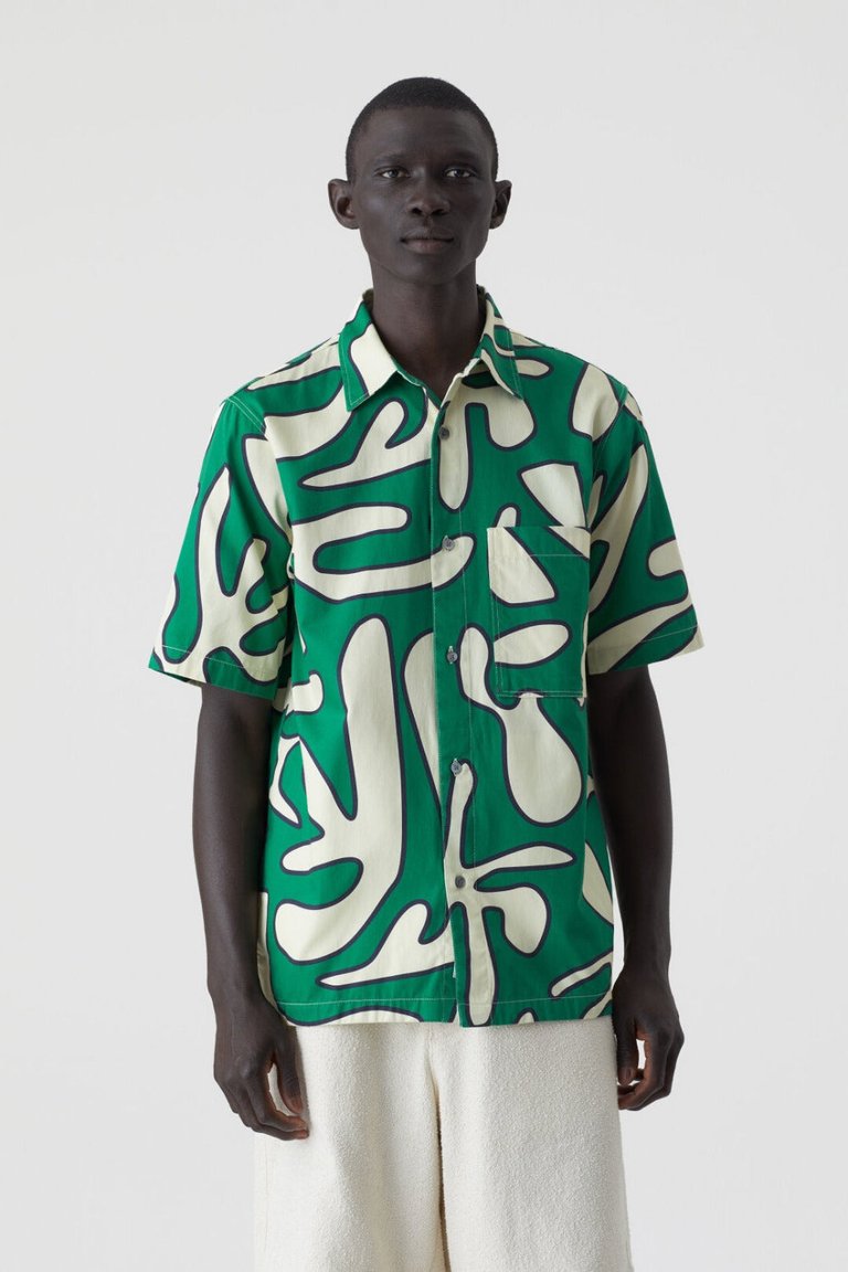 Printed Shirt - Botanic Green