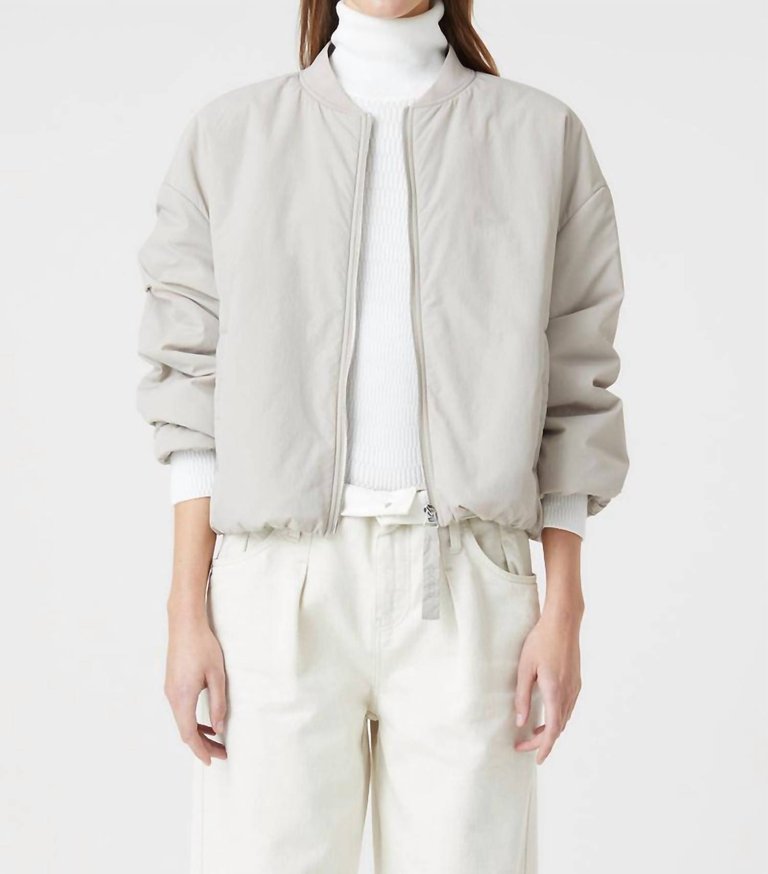 Puffer Jacket In Plaster Beige - Plaster Beige