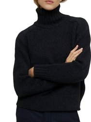Royal Alpaca Turtleneck Sweater - Black