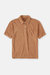 Short Sleeve Shirt With Polo Collar - Sandalwood