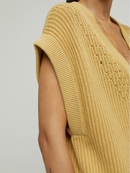 Sleeveless Organic Cotton Sweater