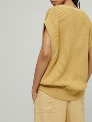 Sleeveless Organic Cotton Sweater