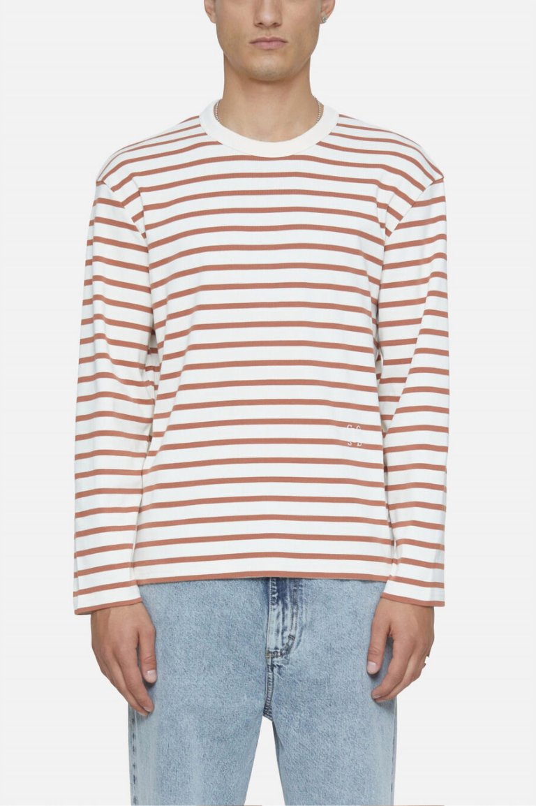 Striped Long Sleeve Shirt - Ecru