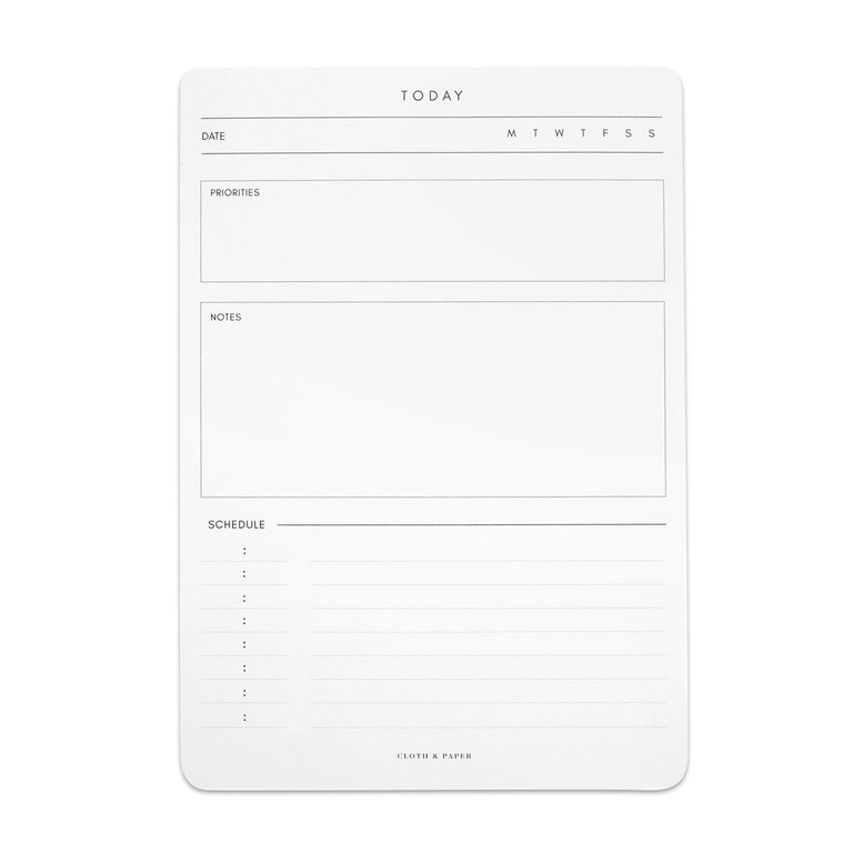 A5 Schedule Notepad