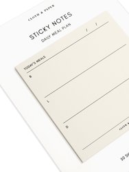 Daily Meal Plan Sticky Notes