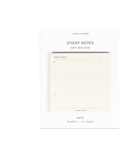 Cloth & Paper Daily Meal Plan Sticky Notes product