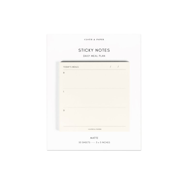 Daily Meal Plan Sticky Notes - Angora