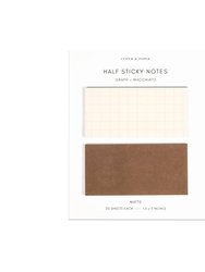 Half Sticky Notes | Graph - Angora/Macchiato