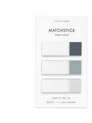 Matchstick Page Flag - Set Of Three - Lagoon/Mykonos/Aspen Vol 1