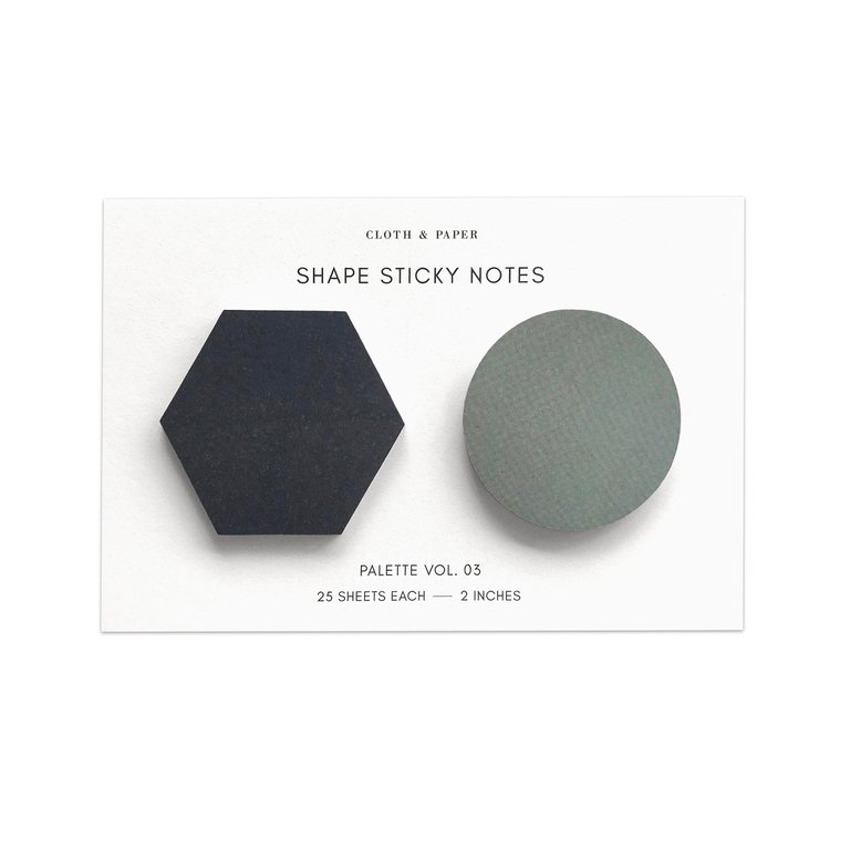 Shape Sticky Note Set - Apollo/Mykonos Vol 3