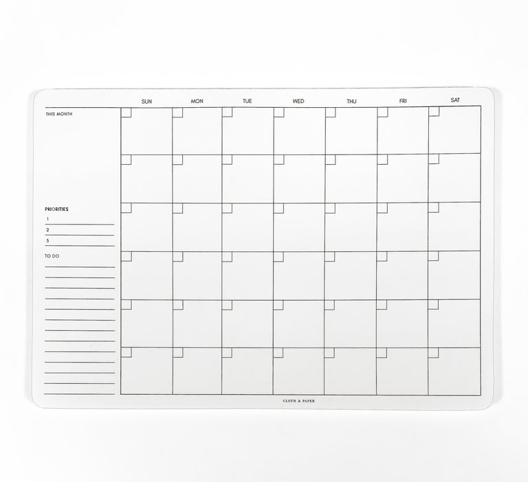 Undated Monthly Desk Pad