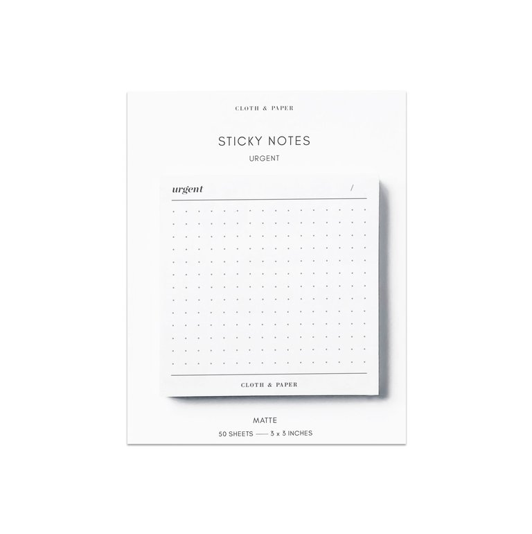 Urgent Sticky Notes | Refreshed Design - White