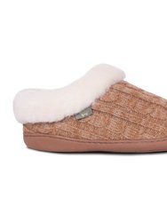 Crochet Clog Slide Slippers - Chestnut