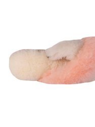 Ladies Duo-Tone Emma Sheepskin Slipper -  Cream/Peach