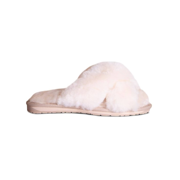 Ladies Emma Slide Slippers - Cream