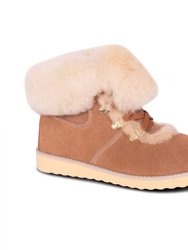Ladies Posh Sheepskin Boots - Chestnut