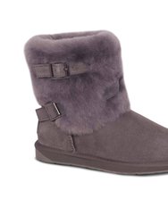 Ladies Two Buckle Boots - Grey