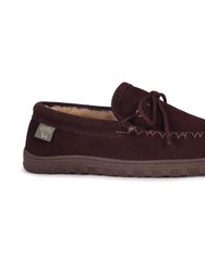 Men's Moccasin Slippers - Chocolate