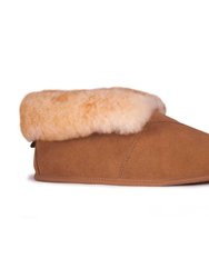 Men's Soft Sole Ankle Bootie Slippers - Chestnut
