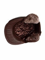 Unisex Warm Leather Ivy Hat