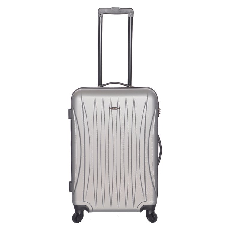 24" Hardshell Spinner Luggage Medium Size - Silver