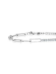 3A Cubic Zirconia Bracelet With Large Links