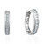 3A Cubic Zirconia Small Hoop Earrings - Silver
