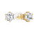 5A Cubic Zirconia 5 MM Geometric Stud Earrings