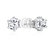 5A Cubic Zirconia 5 MM Geometric Stud Earrings