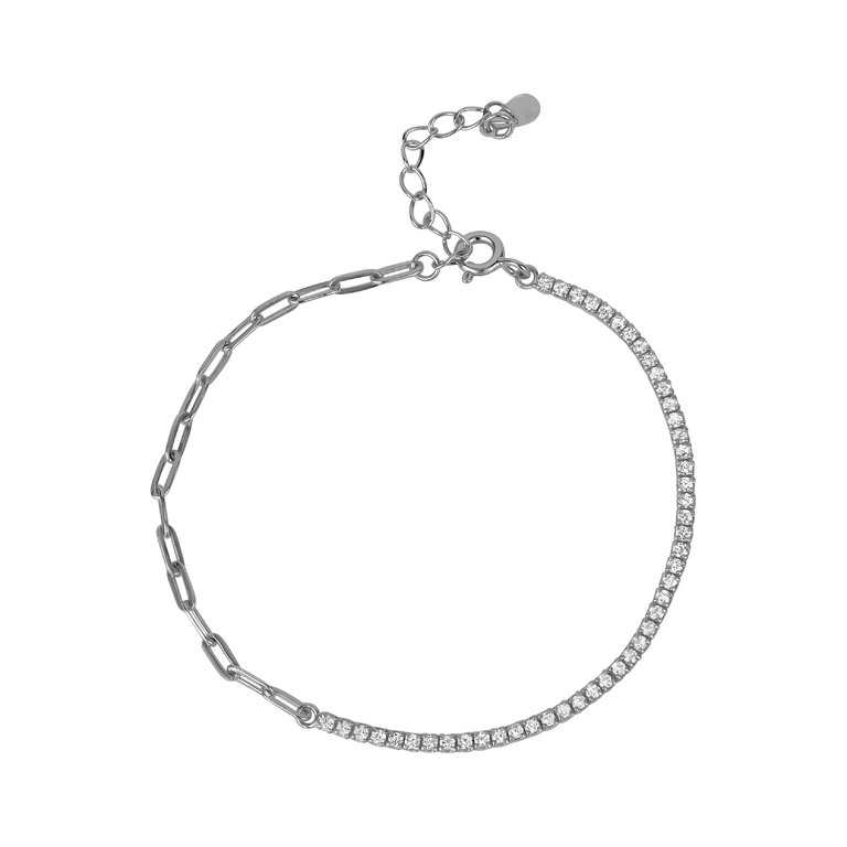 5A Cubic Zirconia Bracelet With Links