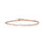 5A Cubic Zirconia Bracelet With Links - Rose Gold