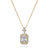 5A Cubic Zirconia Geometric Minimalist Necklace - Gold